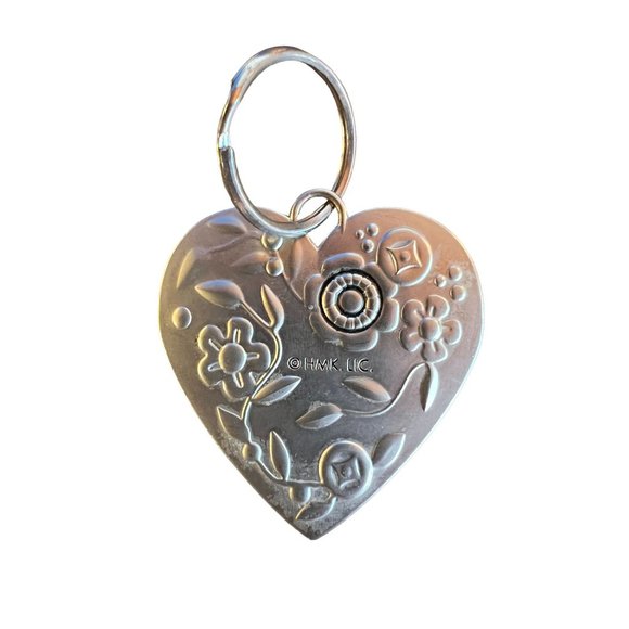 Heart Silver Keychain Set Of 3 Breast Cancer Hallmark Beaded - Picture 4 of 11